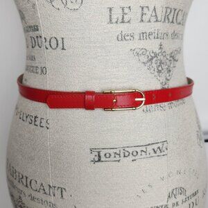 80s red leather belt